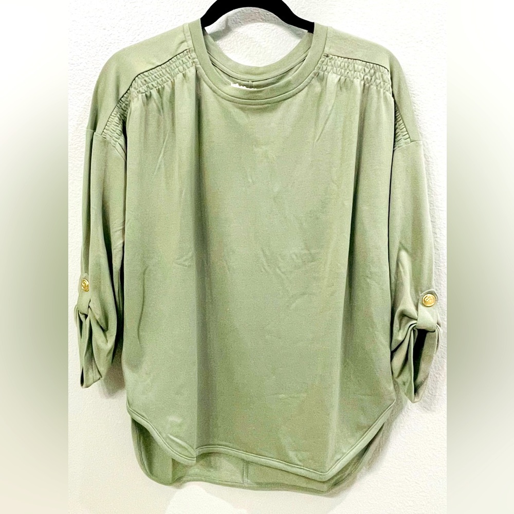 CUPIO green womens long sleeve tunic top size S